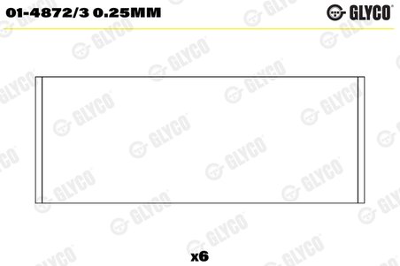 Cuzineti biela Glyco 01-4872/3 0.25MM