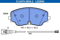 Set placute frana ATE 13.0470-2654.2