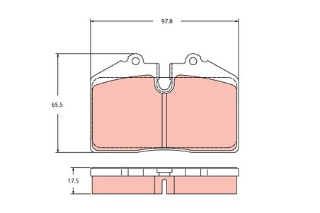 SET PLACUTE FRANA TRW GDB2442 - Piesa auto compatibila cu mai multe marci