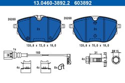 Set placute frana ATE 13.0460-3892.2