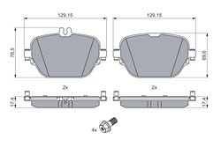 SET PLACUTE FRANA BOSCH 0 986 460 039 - Compatibil cu MERCEDES-BENZ