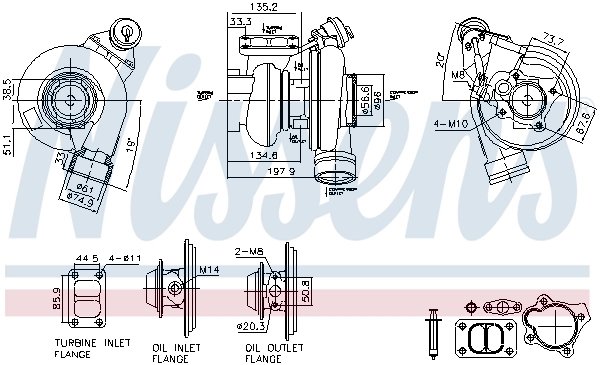 TURBINA NISSENS 93759 - Compatibil cu RENAULT TRUCKS, VOLVO