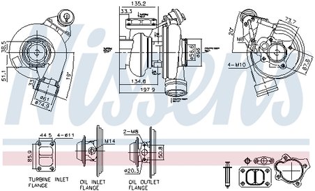 TURBINA NISSENS 93759 - Compatibil cu RENAULT TRUCKS, VOLVO