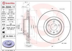 Disc frana Brembo 09.E833.11