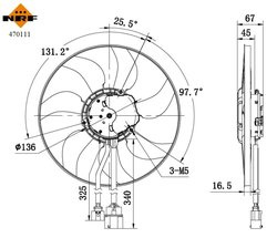 VENTILATOR RADIATOR RACIRE NRF 470111 - Compatibil cu AUDI, CUPRA, SEAT, SKODA, VW