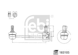 BIELETA STABILIZATOR FEBI BILSTEIN 183105 - Piesa auto compatibila cu mai multe marci