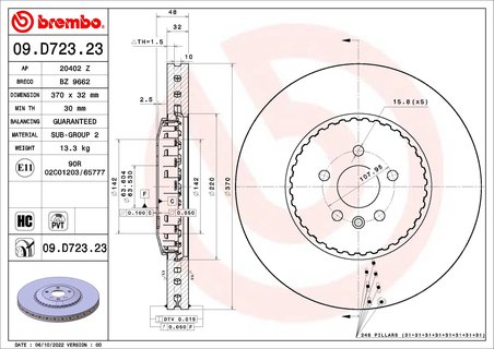 Disc frana Brembo 09.D723.23