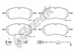 Set placute frana Breck 26407 00 651 00