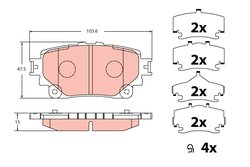 Set placute frana TRW GDB2343