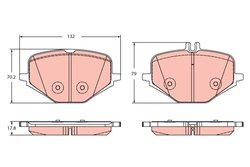 Set placute frana TRW GDB2395