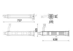 RADIATOR RECIRCULARE GAZE ESAPAMENT MAHLE CE 50 000P - Compatibil cu FREIGHTLINER, MERCEDES-BENZ, STERLING TRUCKS