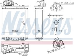 Schimbator caldura incalzire habitaclu Nissens 707301