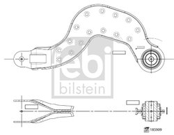 BRAT SUSPENSIE FEBI BILSTEIN 185909 - Compatibil cu MERCEDES-BENZ