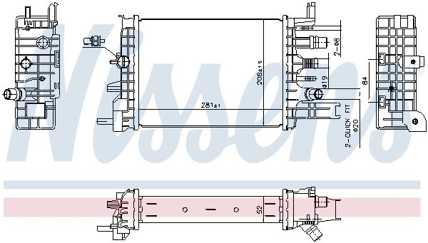 Radiator racire motor Nissens 607033