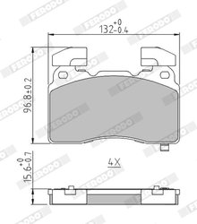 SET PLACUTE FRANA FERODO FDB5058 - Compatibil cu CHEVROLET, OPEL, VAUXHALL