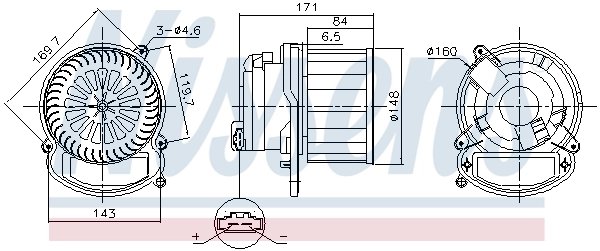 VENTILATOR HABITACLU NISSENS 87635 - Compatibil cu RENAULT