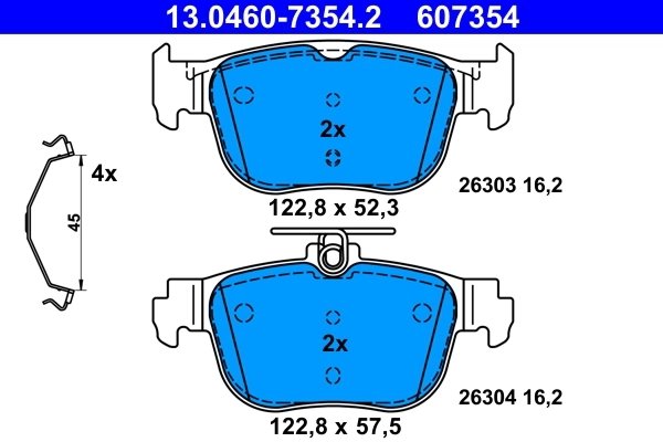 Set placute frana ATE 13.0460-7354.2