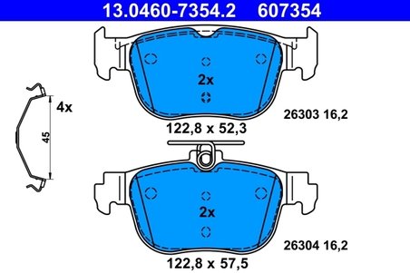 Set placute frana ATE 13.0460-7354.2
