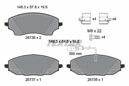 Set placute frana Textar 2673601