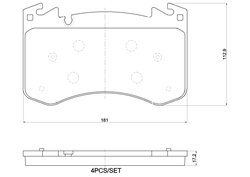 Set placute frana Brembo P 44 031