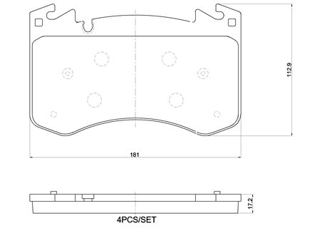 SET PLACUTE FRANA BREMBO P 44 031 - Compatibil cu LAND ROVER