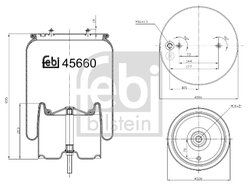 Burduf suspensie pneumatica Febi Bilstein 45660