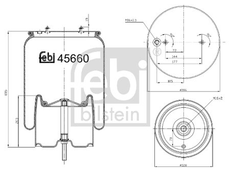 Burduf suspensie pneumatica Febi Bilstein 45660