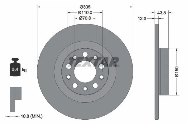 Disc frana Textar 92351003