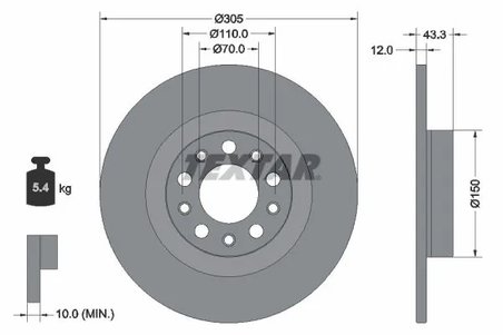 Disc frana Textar 92351003