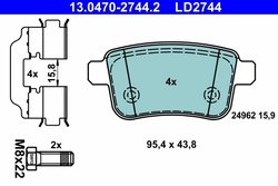 Set placute frana ATE 13.0470-2744.2