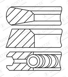 SET SEGMENTI PISTON GOETZE ENGINE 08-784800-10 - Compatibil cu FORD, FORD AUSTRALIA