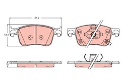 SET PLACUTE FRANA TRW GDB2342 - Compatibil cu FORD