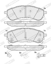 SET PLACUTE FRANA FERODO FDB5390 - Compatibil cu FORD