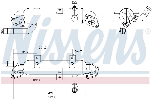 RADIATOR RECIRCULARE GAZE ESAPAMENT NISSENS 989417 - Compatibil cu FORD, SEAT, VW