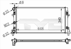 Radiator racire motor TYC 737-0074