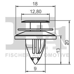 CLIPS, ACOPERIRE DECORATIVA SI PROTECTIE FA1 75-40005.5 - Compatibil cu NISSAN