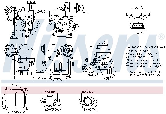 SUPAPA EGR NISSENS 98383 - Compatibil cu VOLVO