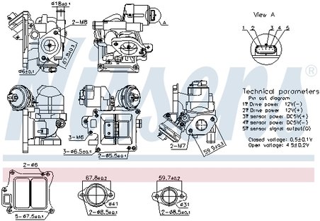 SUPAPA EGR NISSENS 98383 - Compatibil cu VOLVO