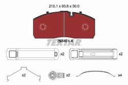 Set placute frana Textar 2934001