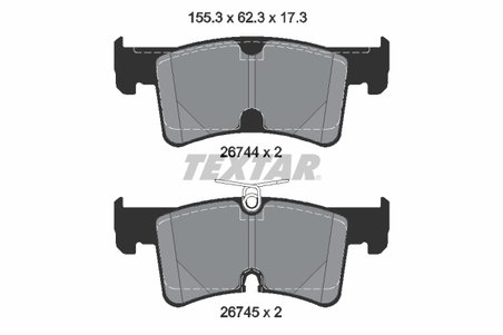SET PLACUTE FRANA TEXTAR 2674401 - Compatibil cu VW