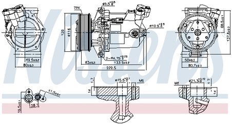 COMPRESOR CLIMATIZARE NISSENS 890042 - Compatibil cu DACIA, NISSAN, RENAULT