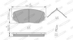 SET PLACUTE FRANA FERODO FDB5285 - Compatibil cu MITSUBISHI