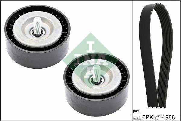 Set curea transmisie cu caneluri INA 529 0558 10