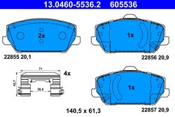 Set placute frana ATE 13.0460-5536.2