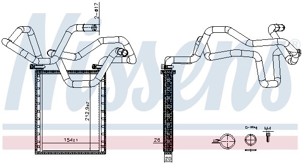 SCHIMBATOR CALDURA INCALZIRE HABITACLU NISSENS 707305 - Compatibil cu TOYOTA
