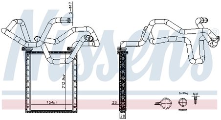 SCHIMBATOR CALDURA INCALZIRE HABITACLU NISSENS 707305 - Compatibil cu TOYOTA