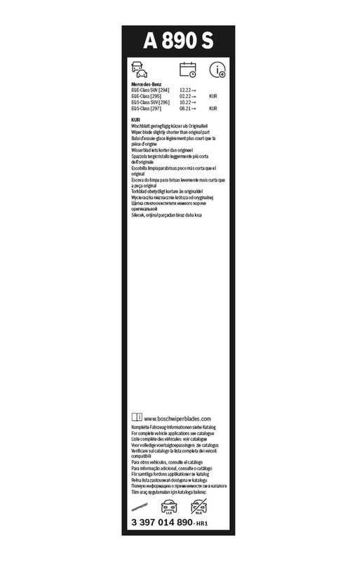 Lamela stergator BOSCH 3 397 014 890