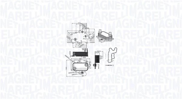 RADIATOR ULEI / TERMOFLOT MAGNETI MARELLI 350300000400 - Compatibil cu FIAT, JEEP, OPEL, VAUXHALL