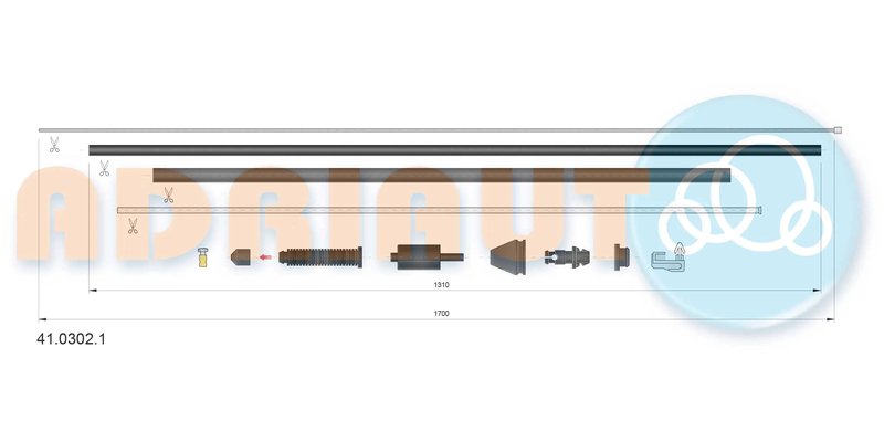 CABLU ACCELERATIE ADRIAUTO 41.0302.1 - Piesa auto compatibila cu mai multe marci