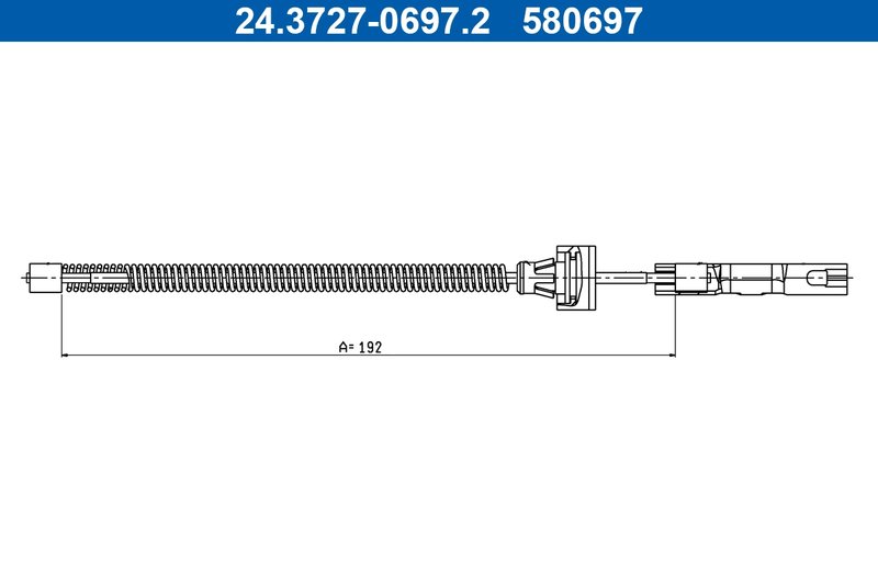 CABLU FRANA DE MANA ATE 24.3727-0697.2 - Compatibil cu FORD